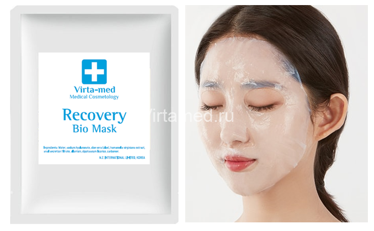 Постпроцедурная восстанавливающая биоцеллюлозная маска VIRTA-MED MC Recovery Bio Mask 1 шт